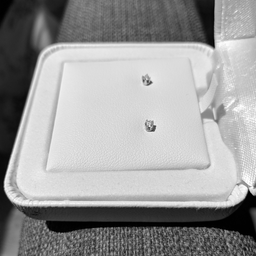 Diamond stud earrings - appraised at $200!
